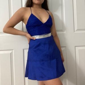 NWT PromGirl lace bodice satin skater dress